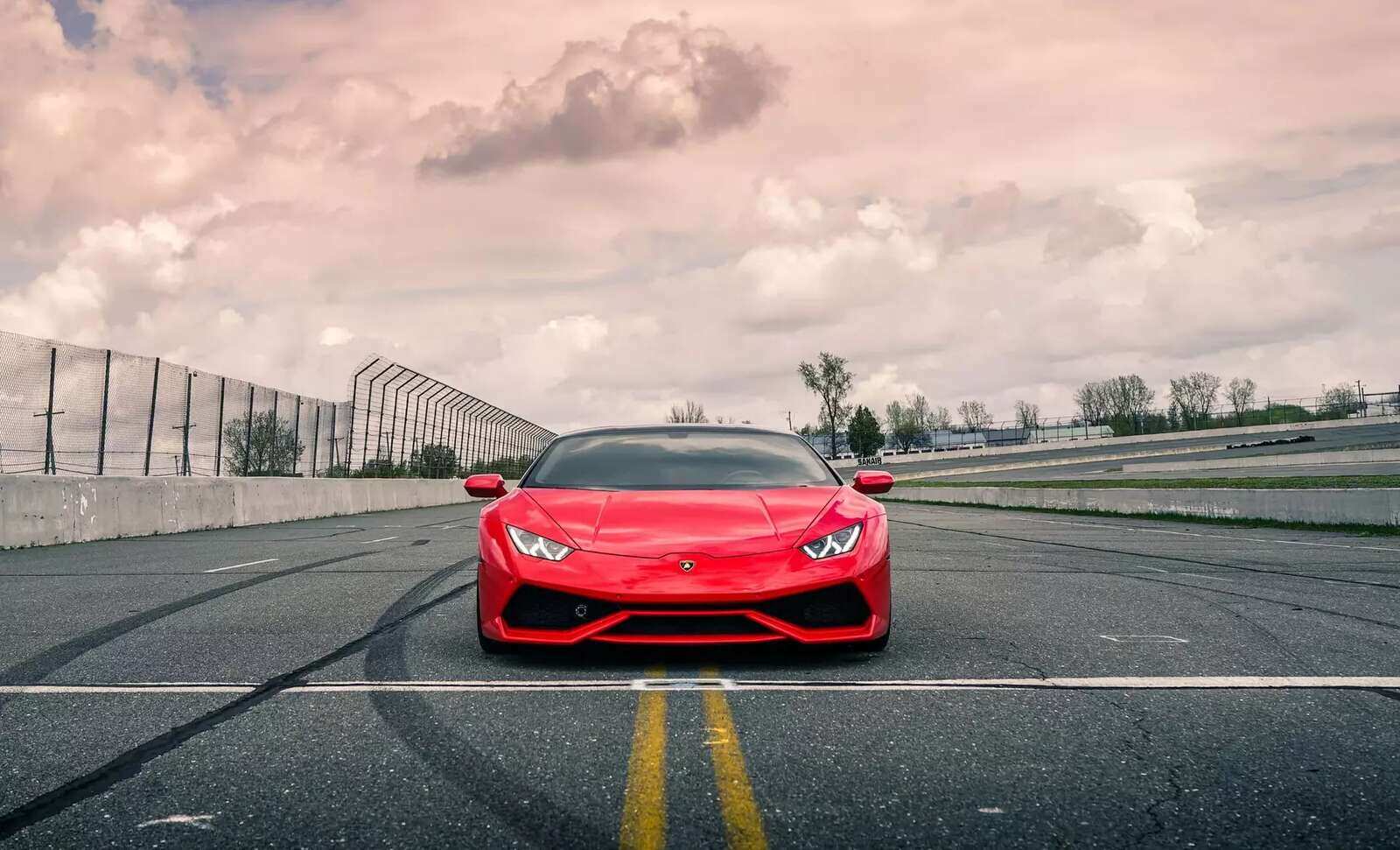 Supercar at sunset